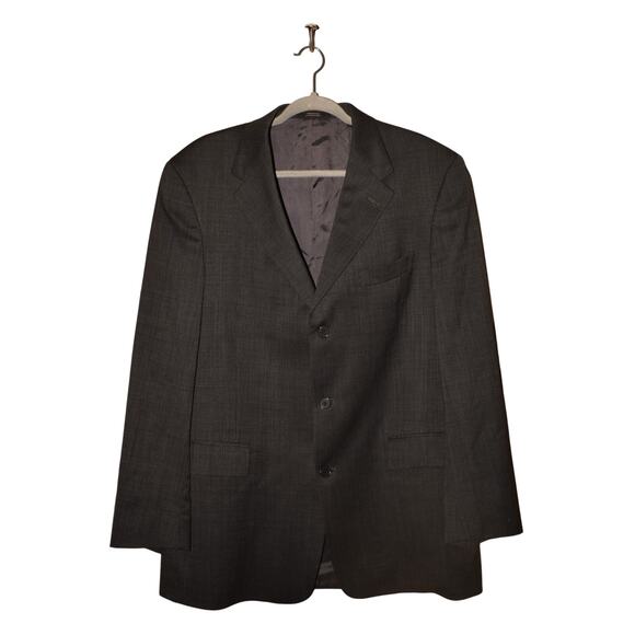 HART‎ SCHAFFNER MARX $595 Charcoal Gray 3 Button Wool Blazer Men's 43L - Picture 1 of 7